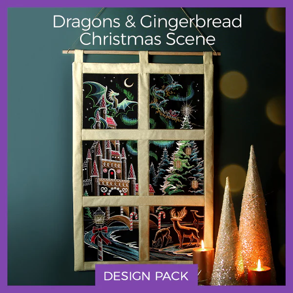 A Dragons & Gingerbread Christmas Scene Design Pack - Image 3