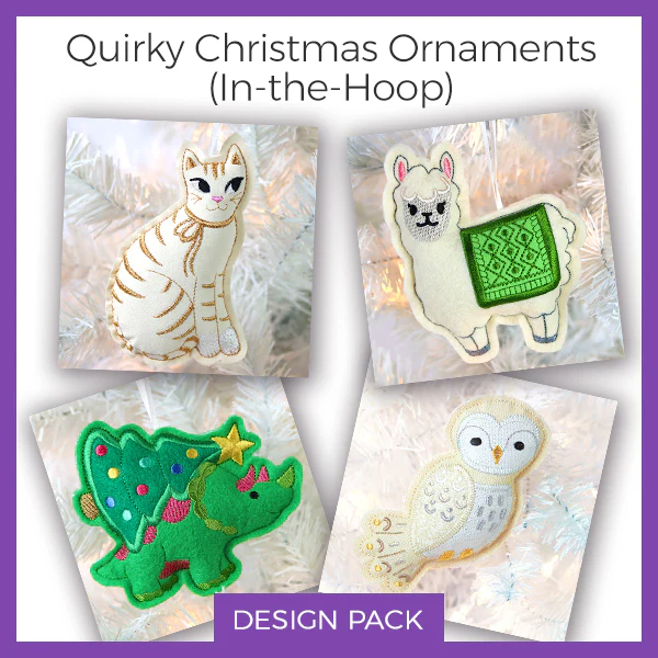 A Quirky Christmas Ornaments (In-the-Hoop) Design Pack - Image 9
