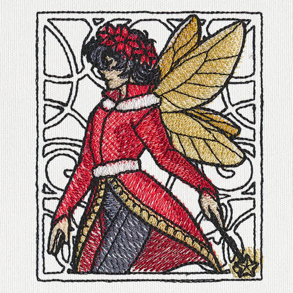 Art Nouveau Christmas - Fairy - Image 5