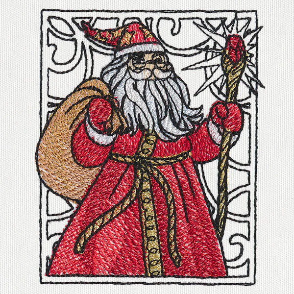 Art Nouveau Christmas - Santa - Image 5
