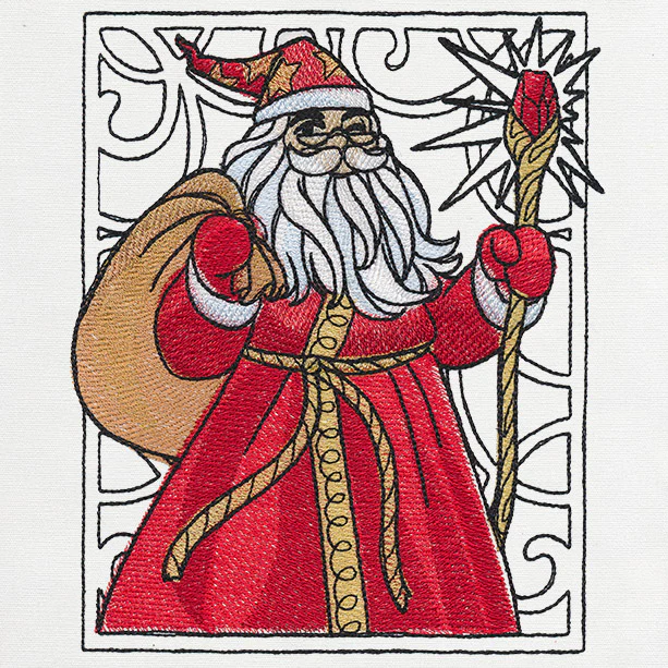 Art Nouveau Christmas - Santa - Image 6