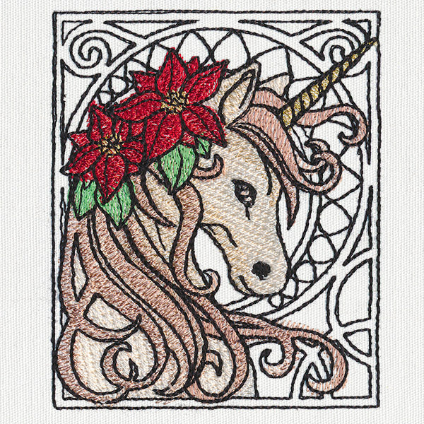 Art Nouveau Christmas - Unicorn - Image 5