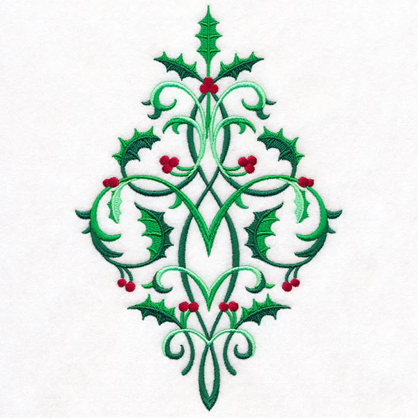 Baroque Christmas Holly Bouquet - Image 5