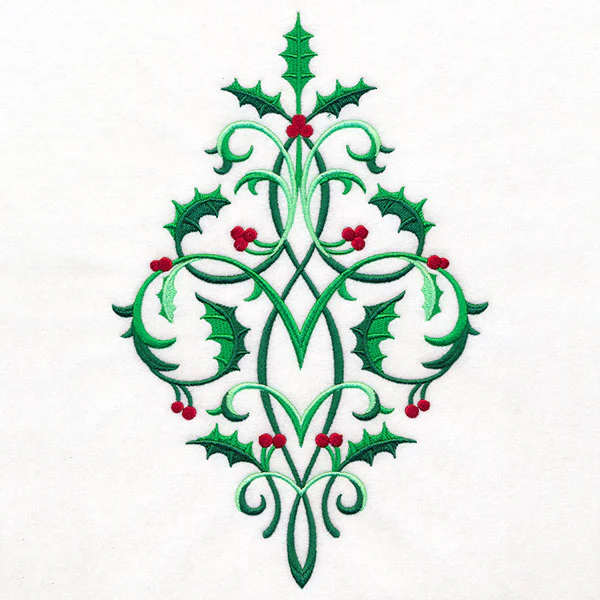 Baroque Christmas Holly Bouquet - Image 9