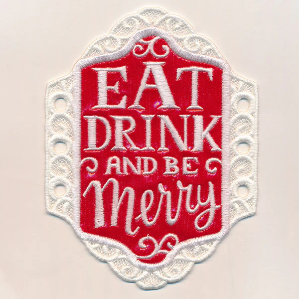 Be Merry Bottle Label (In the Hoop) - Image 4