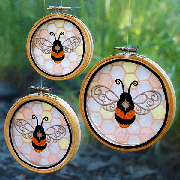 Bee & Honeycomb Shadowbox (Organza) - Image 6