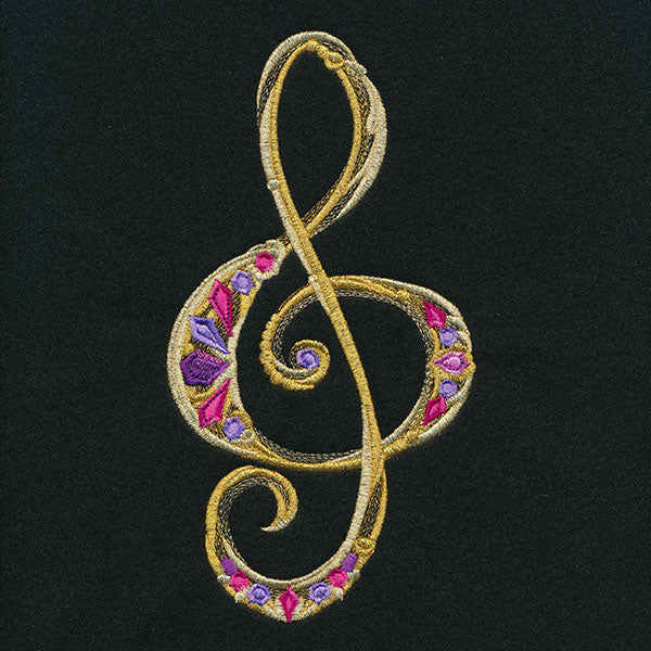 Bejeweled Treble Clef - Image 3