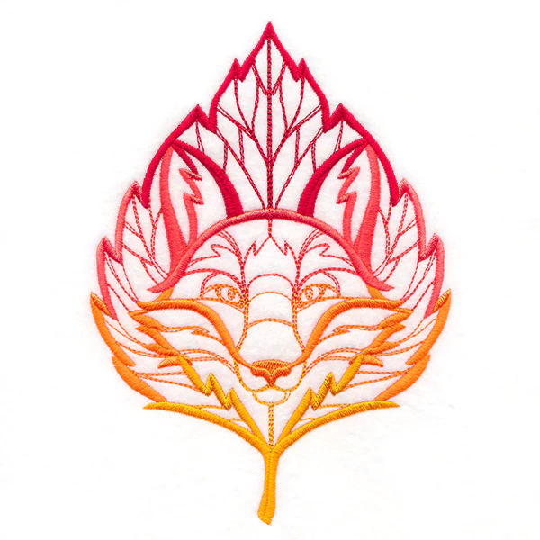 Blazing Autumn Fox with Leaf - Image 3