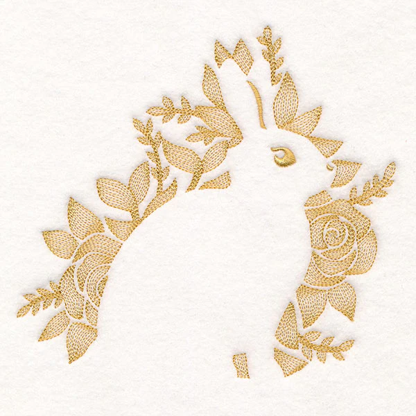 Blooming in Roses Bunny (Embossed) - Image 2