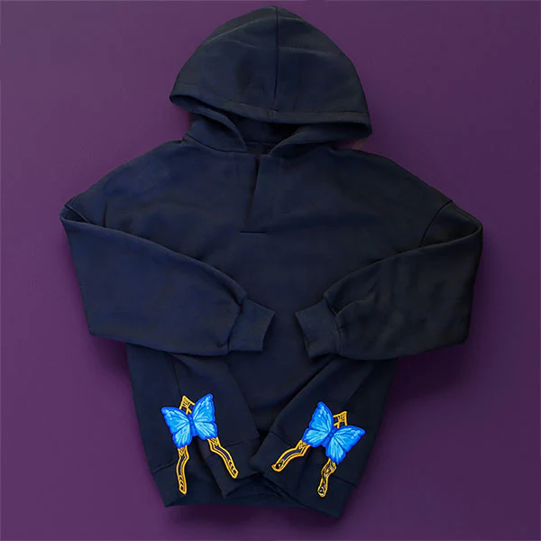 Blue Morpho Butterfly Magic Accent (Split Seam Applique) - Image 2