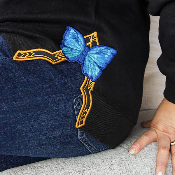 Blue Morpho Butterfly Magic Accent (Split Seam Applique) - Image 4