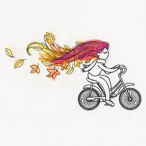 Blustery Autumn Cyclist - Image 6