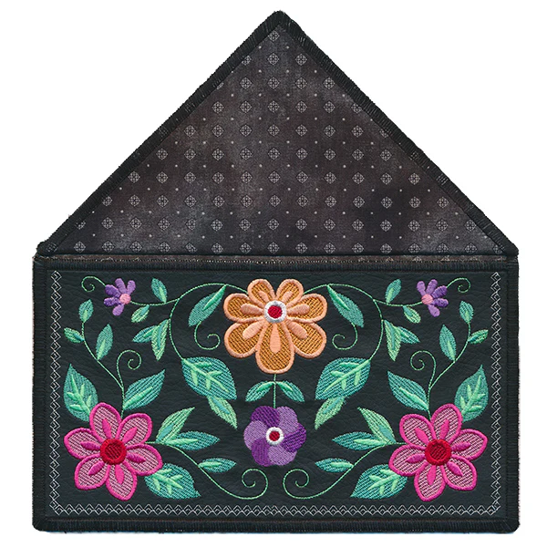 Bohemian Blooms Leather Clutch (In-the-Hoop) - Image 8