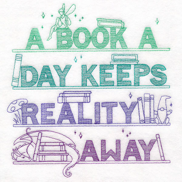 Book a Day Keeps Reality Away Bookshelf - Image 7