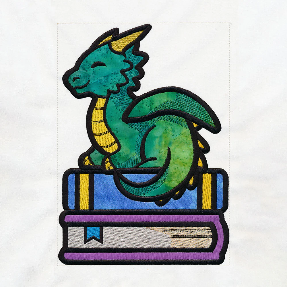Book Stack Buddies (Applique) - Dragon - Image 2