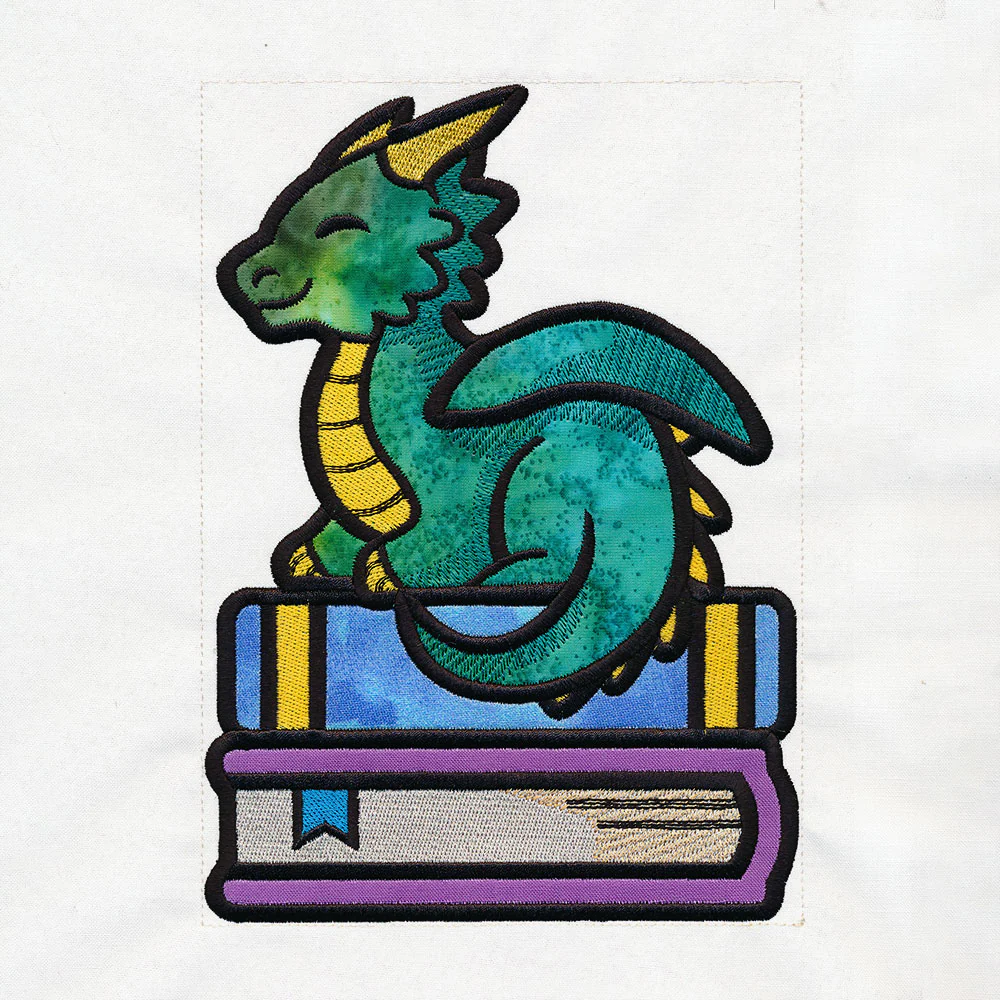 Book Stack Buddies (Applique) - Dragon - Image 4