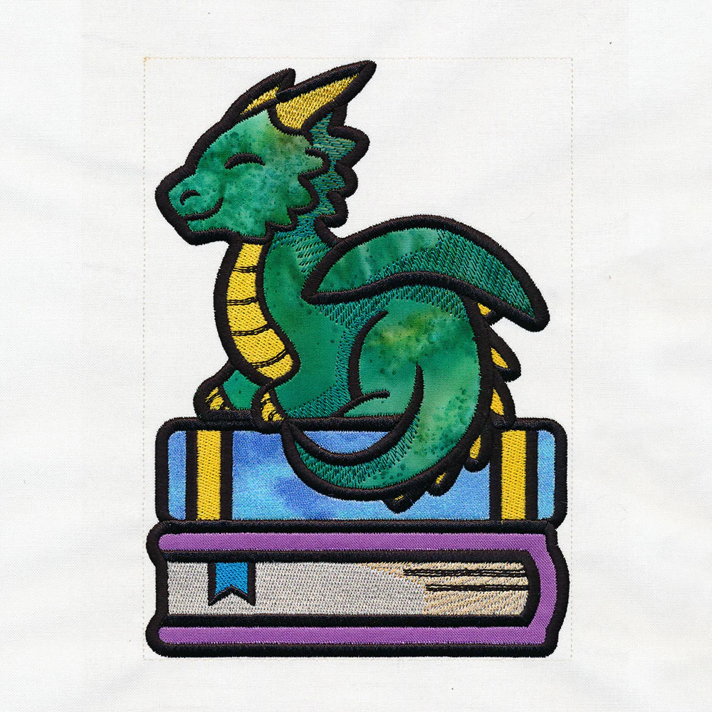 Book Stack Buddies (Applique) - Dragon - Image 5