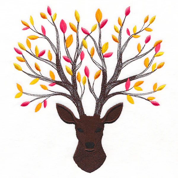 Branching Fall Leaves Deer - Image 2