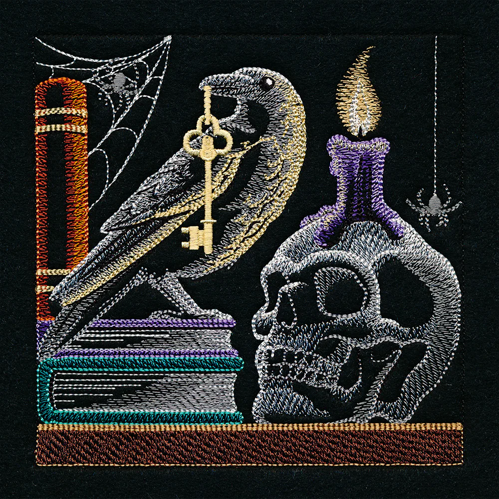 Build a Halloween Bookshelf Scene - Skull and Crow - Image 4
