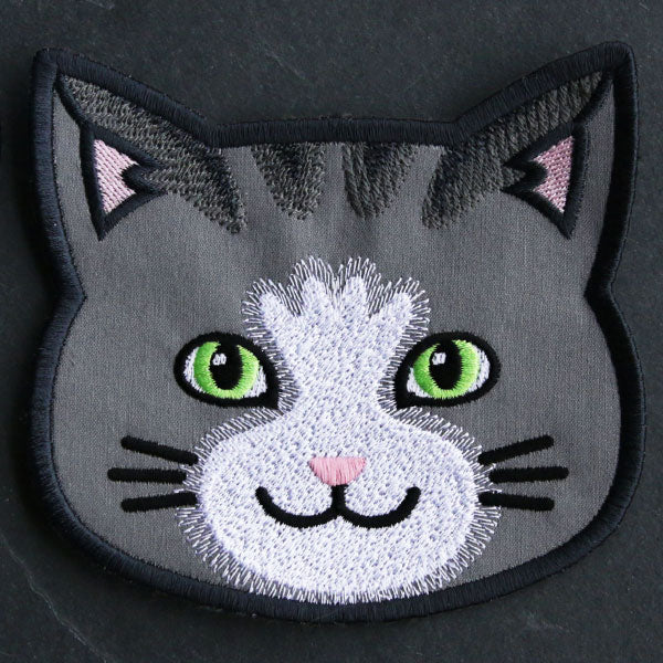 Cat Face Coasters - Gray Tabby (In-the-Hoop) - Image 8
