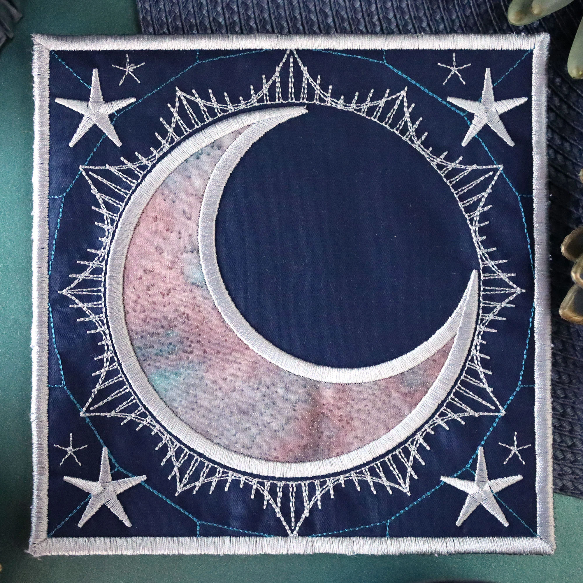 Celestial Moon Trivet (In-the-Hoop) - Image 2
