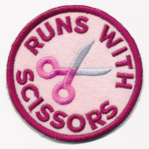 Crafty Merit Badges - Runs with Scissors (Patch) - Image 3
