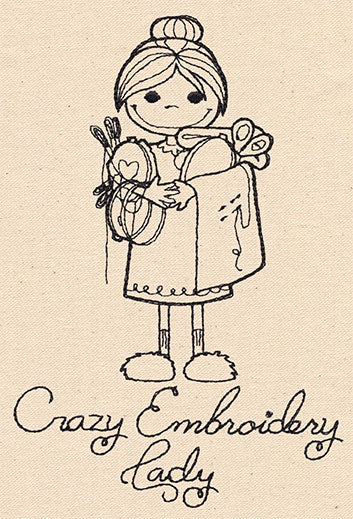 Crazy Embroidery Lady - Image 2
