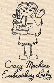 Crazy Machine Embroidery Lady - Image 3