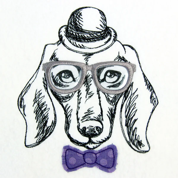Dapper Dachshund (Vinyl Applique) - Image 2