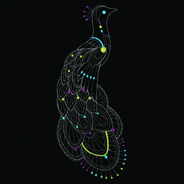 Delicate Boho Peacock