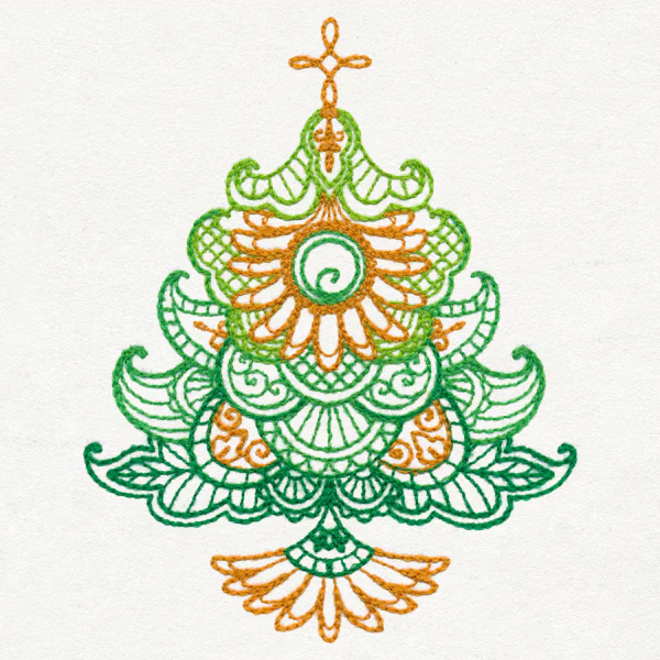 Delicate December - Christmas Tree (Thick Thread) - Image 2