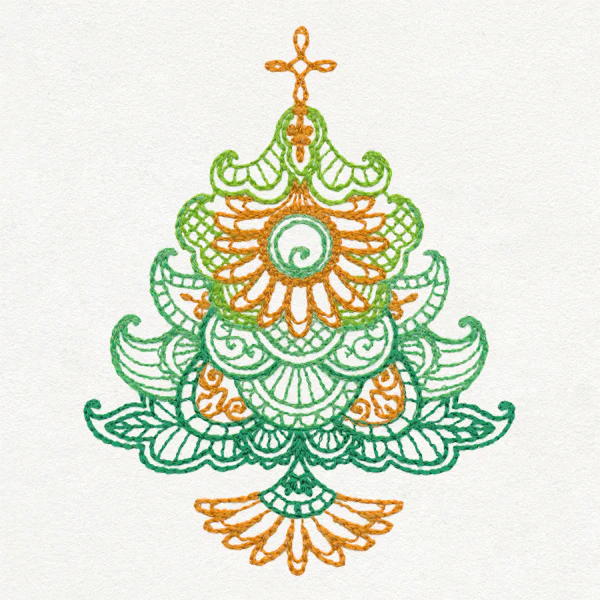 Delicate December - Christmas Tree (Thick Thread) - Image 3