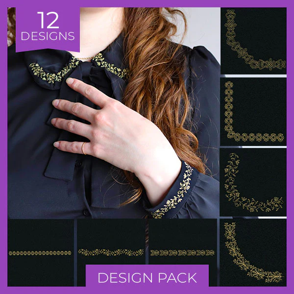 Delicate Gilded Borders & Corners Design Pack - Image 13