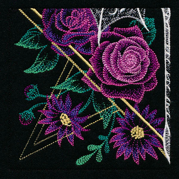 Dragon & Flowers Panel Scene - Bottom Left - Image 13