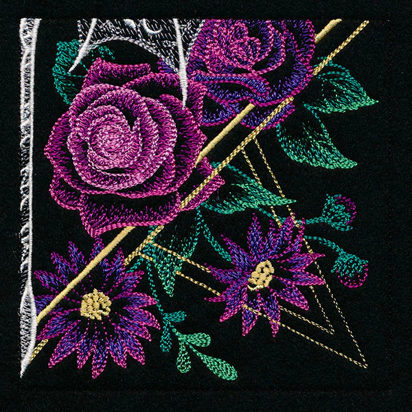 Dragon & Flowers Panel Scene - Bottom Right - Image 13
