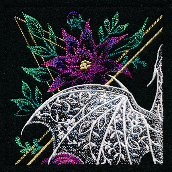 Dragon & Flowers Panel Scene - Top Left - Image 13