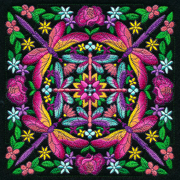 Dragonfly Kaleidoscope Square - Image 3
