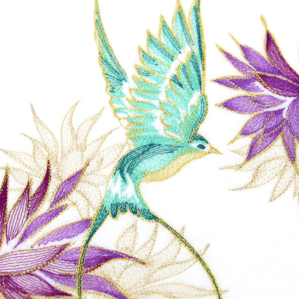 Elegant Swallow and Blooms - Image 2