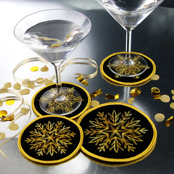 Elements of Winter Snowflake Coaster 2 (In-the-Hoop) - Image 2