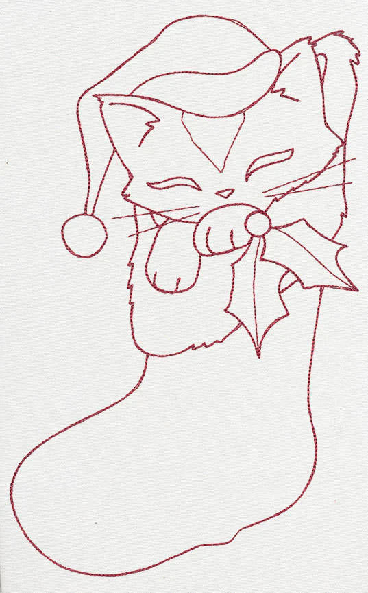 Feline Festive Outlines - Kitty Stocking - Image 6
