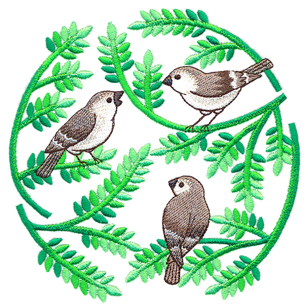 Ferns and Birds Circle - Image 3