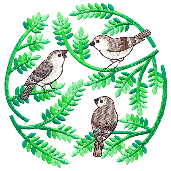Ferns and Birds Circle - Image 6