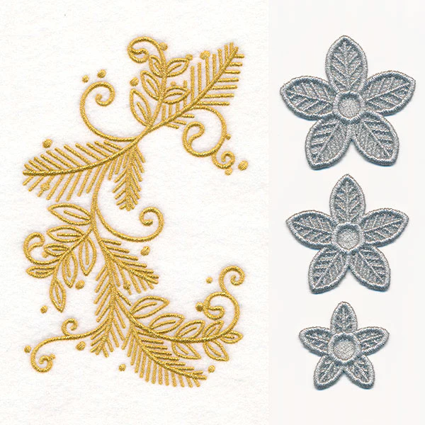 Festive Christmas Poinsettia (Layered Lace) - Image 6