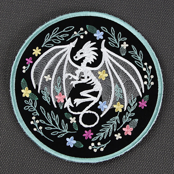 Floral Dragon Skeleton Trivet (In-the-Hoop) - Image 14