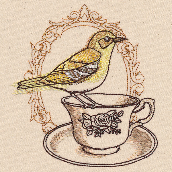 French Cafe - Teacup with Bird - Image 4