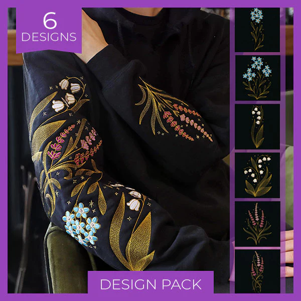 Gilded Floral Stems Design Pack - Image 10