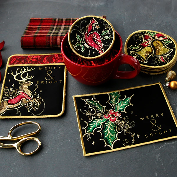 Gilded Mirage Coaster - Bells (In-the-Hoop) - Image 6