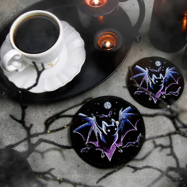 Halloween Coasters - Haunted Bats (In-the-Hoop) - Image 5