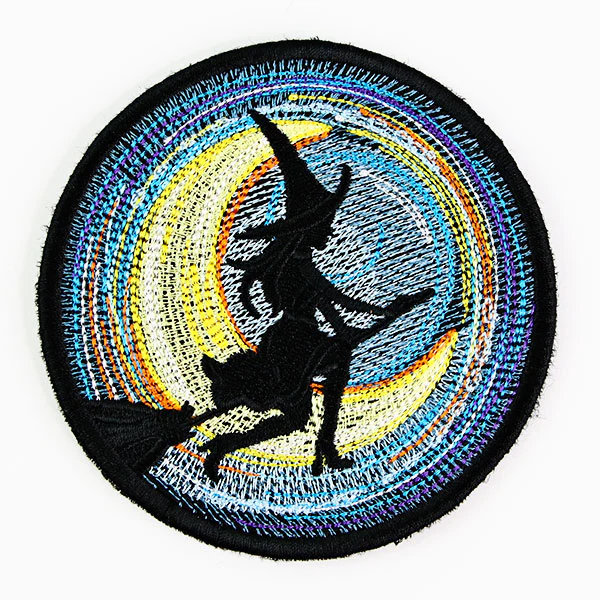 Halloween Coasters - Moonlit Witch (In-the-Hoop) - Image 3