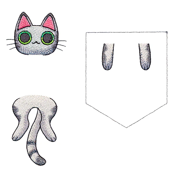 Hanging Out Kitty Pocket - Image 5